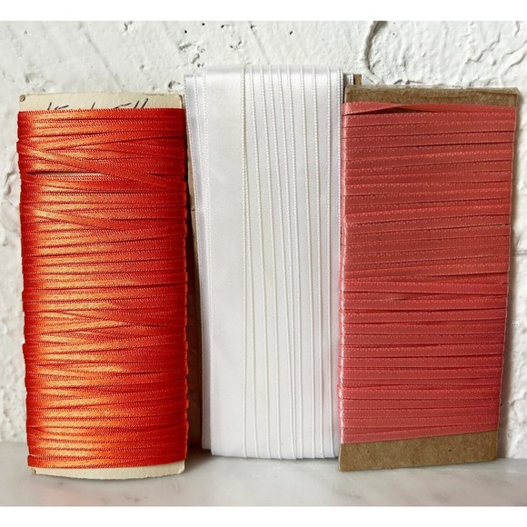 Christmas Ribbon & More Lot of 15 New & Partial Rolls Red Gold Sparkly Braided - Picture 4 of 8